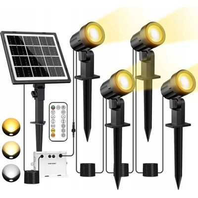 Inny producent MEIKEE Reflektory solarne wbijane czarne IP66 2700-6000K 4 szt Inny producent MEIKEE Reflektory solarne wbijane czarne IP66 2700-6000K 4 szt