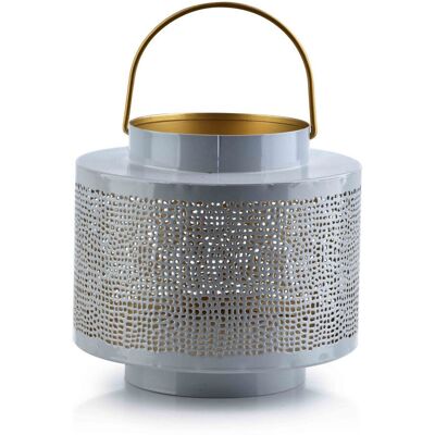 Mondex Metalowy ażurowy lampion lampka latarnia szary Mondex Metalowy ażurowy lampion lampka latarnia szary