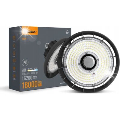 MOCNA Lampa przemysłowa Oświetlenie High Bay VIDEX HB01 100W 18000Lm czarna MOCNA Lampa przemysłowa Oświetlenie High Bay VIDEX HB01 100W 18000Lm czarna