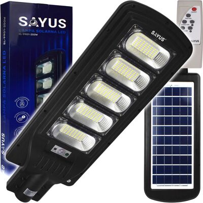 Sayus MOCNA LAMPA SOLARNA LED LATARNIA ULICZNA OGRODOWA NA PILOTA CZUJNIK RUCHU Sayus MOCNA LAMPA SOLARNA LED LATARNIA ULICZNA OGRODOWA NA PILOTA CZUJNIK RUCHU