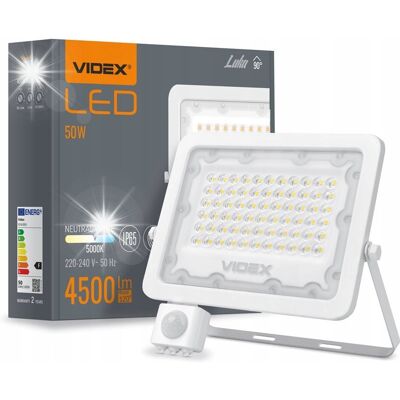 Videx MOCNA Lampa ZEWNETRZNA HALOGEN NAŚWIETLACZ 50W CZUJNIK-IEM ZMIERZCHU RUCHU Videx MOCNA Lampa ZEWNETRZNA HALOGEN NAŚWIETLACZ 50W CZUJNIK-IEM ZMIERZCHU RUCHU