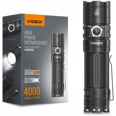 Mocna Latarka Szperacz Wojskowa VIDEX 20W 4000lm Akumulatorowa Ręczna USB Mocna Latarka Szperacz Wojskowa VIDEX 20W 4000lm Akumulatorowa Ręczna USB