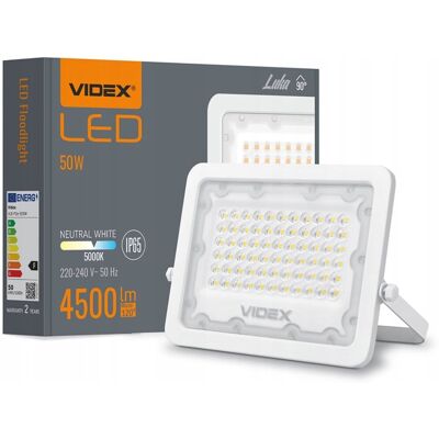 Naświetlacz LED 50W 4500lm 5000K IP65 Biały VIDEX LUCA Naświetlacz LED 50W 4500lm 5000K IP65 Biały VIDEX LUCA