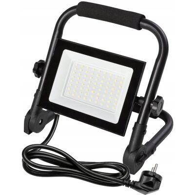 Naświetlacz LED NELI, przenośny, 50W, 4500lm, 6400K, IP65, czarny, GTV Naświetlacz LED NELI, przenośny, 50W, 4500lm, 6400K, IP65, czarny, GTV