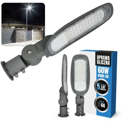 Kobi Lampa Uliczna Latarnia Oprawa Drogowa LED PRO 60W REGULOWANA mocna IP66 Kobi Lampa Uliczna Latarnia Oprawa Drogowa LED PRO 60W REGULOWANA mocna IP66