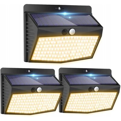 Inny producent PEASUR Lampy Solarne Zewnętrzne LED z Czujnikiem Ruchu 3 Sztuki IP65 Ogród Inny producent PEASUR Lampy Solarne Zewnętrzne LED z Czujnikiem Ruchu 3 Sztuki IP65 Ogród