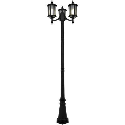Potrójna Lampa Stojąca Zewnętrzna Detroit K-8213 Kaja Ip44 Metalowa Szklana Czarna Potrójna Lampa Stojąca Zewnętrzna Detroit K-8213 Kaja Ip44 Metalowa Szklana Czarna