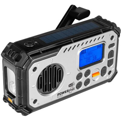 POWERplus Bison Solarne radio DAB+/FM + głośnik + powerbank + latarka + zegar + alarm POWERplus Bison Solarne radio DAB+/FM + głośnik + powerbank + latarka + zegar + alarm