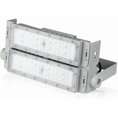 Interlook Profesjonalny halogen 100W LED Mocne oświetlenie do hal sportowych, fabryk, domu Aluminiowa lampa Naświetlacz z regulowanym uchwytem TMN-100.. Interlook Profesjonalny halogen 100W LED Mocne oświetlenie do hal sportowych, fabryk, domu Aluminiowa lampa Naświetlacz z regulowanym uchwytem TMN-100..