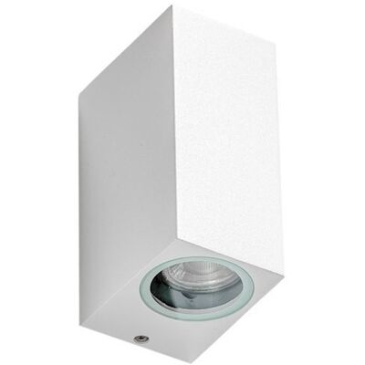 AZzardo Prostokątna Lampa Elewacyjna Rimini Metalowa Ip54 Biała AZzardo Prostokątna Lampa Elewacyjna Rimini Metalowa Ip54 Biała