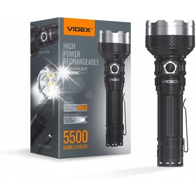 Inny producent Przenośna latarka LED VIDEX 5500Lm 5000K 20W USB-C / VLF-A505C Inny producent Przenośna latarka LED VIDEX 5500Lm 5000K 20W USB-C / VLF-A505C
