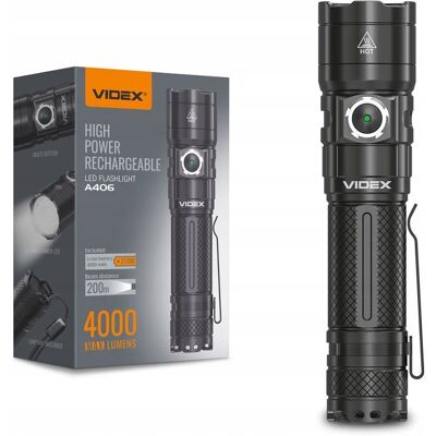 Videx Przenośna Latarka LED VLF-A406 4000Lm 6500K - Zimn Videx Przenośna Latarka LED VLF-A406 4000Lm 6500K - Zimn