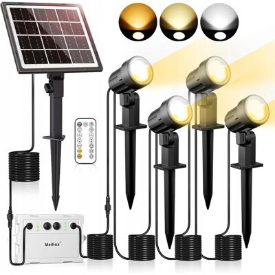 Inny producent REFLEKTORY SOLARNE OGRODOWE Z PILOTEM 4 SZT. 650 LM IP66 Inny producent REFLEKTORY SOLARNE OGRODOWE Z PILOTEM 4 SZT. 650 LM IP66