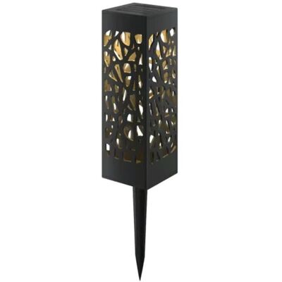 Aigostar Słupek ażurowy lampion lampa solarna ogrodowa led 18x6x6cm czarny Aigostar Słupek ażurowy lampion lampa solarna ogrodowa led 18x6x6cm czarny