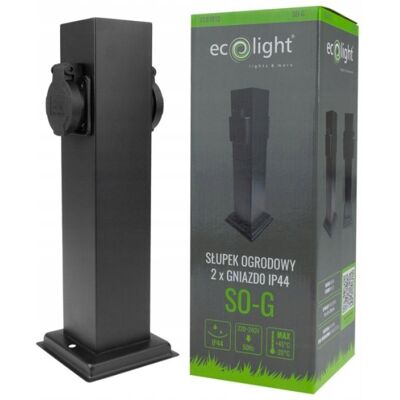 Ecolight SŁUPEK OGRODOWY ELEKTRYCZNY Z DWOMA GNIAZDAMI 230V IP44 Ecolight SŁUPEK OGRODOWY ELEKTRYCZNY Z DWOMA GNIAZDAMI 230V IP44