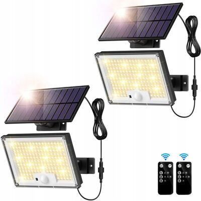 Inny producent SOLARLAMPY Z Czujnikiem Ruchu 172 LED IP65 Do Ogrodu Garażu 2 Sztuki Inny producent SOLARLAMPY Z Czujnikiem Ruchu 172 LED IP65 Do Ogrodu Garażu 2 Sztuki
