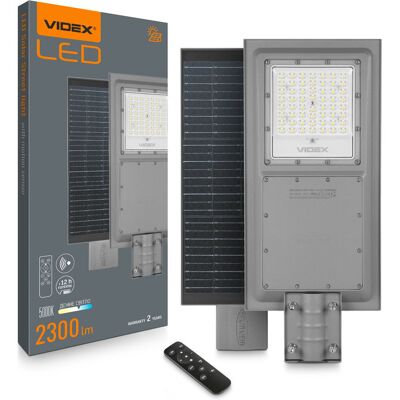 Solarna Lampa Uliczna Led z Czujnikiem Ruchu Videx 2300 Ip65 + Pilot Solarna Lampa Uliczna Led z Czujnikiem Ruchu Videx 2300 Ip65 + Pilot