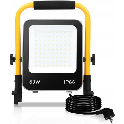 Inny producent SONNEWELT LED Reflektor 50W 5100LM Przenośny IP66 6000K Zimna Biała Inny producent SONNEWELT LED Reflektor 50W 5100LM Przenośny IP66 6000K Zimna Biała