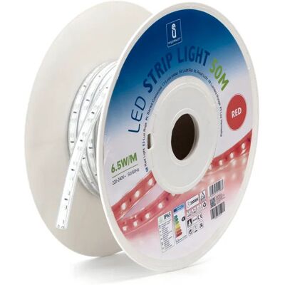 Aigostar Taśma LED czerwona 230V 10mm 60led/m szpula 50mb zewnętrzna IP65 Aigostar Taśma LED czerwona 230V 10mm 60led/m szpula 50mb zewnętrzna IP65
