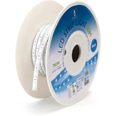 Aigostar Taśma LED niebieska 230V 10mm 60led/m szpula 50mb zewnętrzna IP65 Aigostar Taśma LED niebieska 230V 10mm 60led/m szpula 50mb zewnętrzna IP65