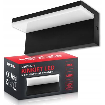 LEDLUX Lampa elewacyjna LED zewnętrzna kinkiet ogrodowy 10W biała neutralna LEDLUX Lampa elewacyjna LED zewnętrzna kinkiet ogrodowy 10W biała neutralna