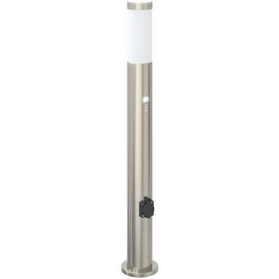 Inny producent vidaXL Słupek oświetleniowy z czujnikiem i gniazdkiem 80 cm, stal nierdzewna IP44 Inny producent vidaXL Słupek oświetleniowy z czujnikiem i gniazdkiem 80 cm, stal nierdzewna IP44