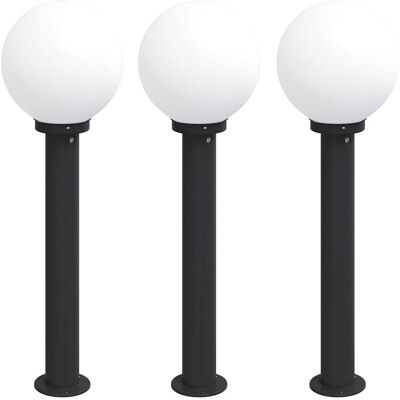 Inny producent vidaXL Słupki oświetleniowe 3 szt. 80 cm, czarne, IP44 Inny producent vidaXL Słupki oświetleniowe 3 szt. 80 cm, czarne, IP44