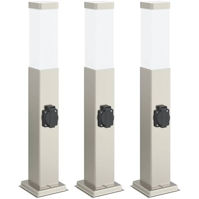 Inny producent vidaXL Słupki oświetleniowe z wyjściem 3 szt. 50 cm Stal nierdzewna IP44 Inny producent vidaXL Słupki oświetleniowe z wyjściem 3 szt. 50 cm Stal nierdzewna IP44