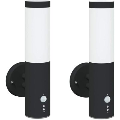 Inny producent vidaXL Zewnętrzna lampa ścienna 2 pcs Czarny 15 x 7,5 x 33 cm Inny producent vidaXL Zewnętrzna lampa ścienna 2 pcs Czarny 15 x 7,5 x 33 cm