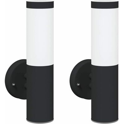 Inny producent vidaXL Zewnętrzna lampa ścienna 2 pcs Czarny 15 x 7,5 x 33 cm Inny producent vidaXL Zewnętrzna lampa ścienna 2 pcs Czarny 15 x 7,5 x 33 cm