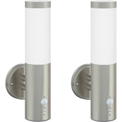 Inny producent vidaXL Zewnętrzna lampa ścienna 2 pcs Srebrny 15 x 7,5 x 33 cm Inny producent vidaXL Zewnętrzna lampa ścienna 2 pcs Srebrny 15 x 7,5 x 33 cm