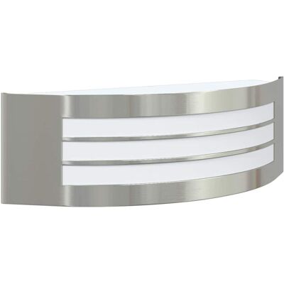 vidaXL Zewnętrzna lampa ścienna Srebrny 32 x 10 x 10 cm vidaXL Zewnętrzna lampa ścienna Srebrny 32 x 10 x 10 cm