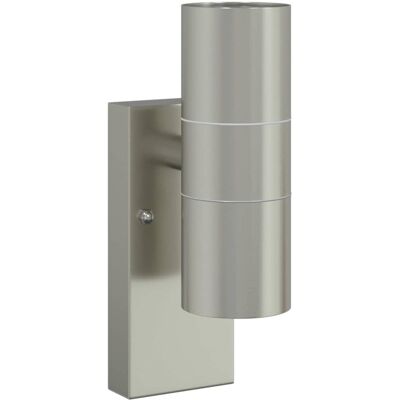 vidaXL Zewnętrzna lampa ścienna Srebrny 7 x 10 x 22 cm stal nierdzewna vidaXL Zewnętrzna lampa ścienna Srebrny 7 x 10 x 22 cm stal nierdzewna