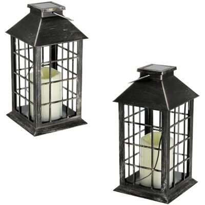 LLS Zestaw 2x Latarenka Solarna LED Lampion Latarnia Lampa Ogrodowa LLS Zestaw 2x Latarenka Solarna LED Lampion Latarnia Lampa Ogrodowa