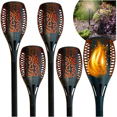 Reagle Zestaw 4x Lampa Solarna Pochodnia 33 LED, Ogrodowa Wbijana Latarnia Płomień BLIXTAR Reagle Zestaw 4x Lampa Solarna Pochodnia 33 LED, Ogrodowa Wbijana Latarnia Płomień BLIXTAR