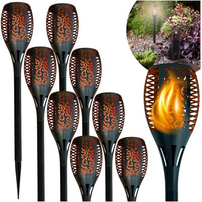 Reagle Zestaw 8x Lampa Solarna Pochodnia 33 LED, Ogrodowa Wbijana Latarnia Płomień BLIXTAR Reagle Zestaw 8x Lampa Solarna Pochodnia 33 LED, Ogrodowa Wbijana Latarnia Płomień BLIXTAR