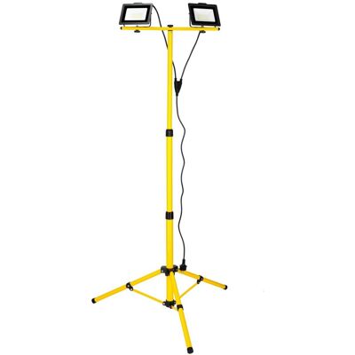 Berge Zestaw halogen LED 2x50W + statyw 170cm 6000K naświetlacz Berge Zestaw halogen LED 2x50W + statyw 170cm 6000K naświetlacz