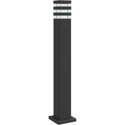 VMP Zewnętrzna lampa stojąca z gniazdkiem, czarna, 80 cm, aluminium VMP Zewnętrzna lampa stojąca z gniazdkiem, czarna, 80 cm, aluminium