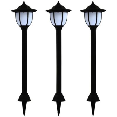 VMP Zewnętrzne lampy solarne LED, 3 szt., czarne VMP Zewnętrzne lampy solarne LED, 3 szt., czarne