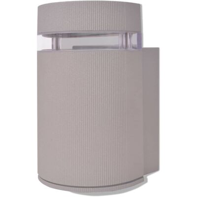 VMP Zewnętrzny, półcylindryczny szary kinkiet, aluminium VMP Zewnętrzny, półcylindryczny szary kinkiet, aluminium