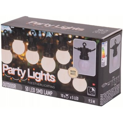 ProGarden GIRLANDA ŚWIETLNA 10 LED CIEPŁA BIEL DO OGRODU TARASU BALKONU 500 CM ProGarden GIRLANDA ŚWIETLNA 10 LED CIEPŁA BIEL DO OGRODU TARASU BALKONU 500 CM