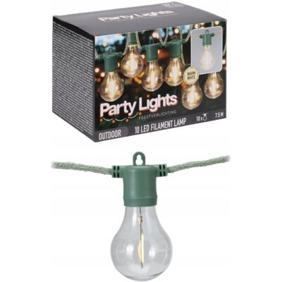 ProGarden Girlanda świetlna LED na jutowym sznurze 7,5 m Lampki Ogrodowe 10 Żarówek ProGarden Girlanda świetlna LED na jutowym sznurze 7,5 m Lampki Ogrodowe 10 Żarówek