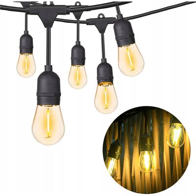 Inny producent Girlanda świetlna ogrodowa 10m z żarówkami zewnętrzna łańcuch lampki ogród / Led Solution Inny producent Girlanda świetlna ogrodowa 10m z żarówkami zewnętrzna łańcuch lampki ogród / Led Solution