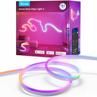 Govee Neon Lights 2 5m Rgbic Wi-Fi Led Pasek Elastyczny Matter Govee Neon Lights 2 5m Rgbic Wi-Fi Led Pasek Elastyczny Matter