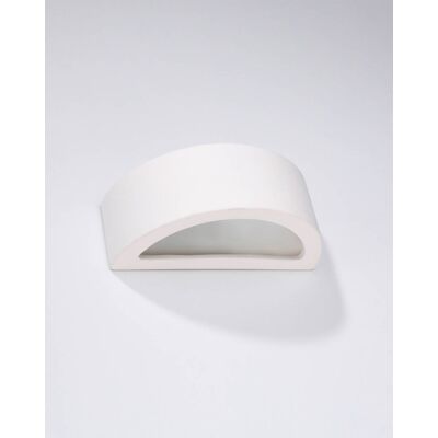 Kinkiet ścienny ceramiczny biały półokrągły 20 cm góra dół Sollux Lighting Kinkiet ścienny ceramiczny biały półokrągły 20 cm góra dół Sollux Lighting
