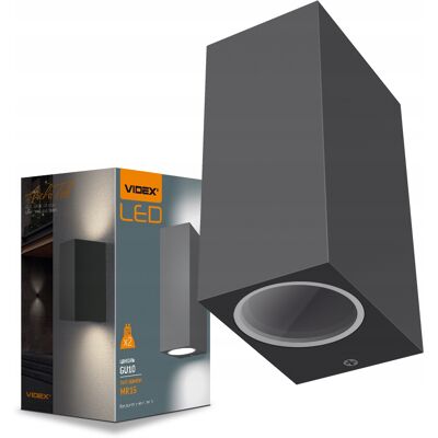 Kinkiet zewnętrzny elewacyjny góra-dół 2xGU10 aluminium IP54 ARON Videx Kinkiet zewnętrzny elewacyjny góra-dół 2xGU10 aluminium IP54 ARON Videx