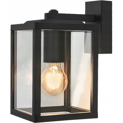 Lampa Ścienna Ogrodowa Elewacyjna Czarna Prostokątna Szklana Candellux Lampa Ścienna Ogrodowa Elewacyjna Czarna Prostokątna Szklana Candellux