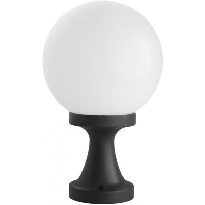 Lampa stojąca ogrodowa kula szklana 20 cm biała lub dymiona 36 cm SU-MA Lampa stojąca ogrodowa kula szklana 20 cm biała lub dymiona 36 cm SU-MA