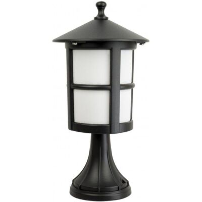 Lampa stojąca zewnętrzna cokołowa ogrodowa czarna klasyczna 40 cm SU-MA Lampa stojąca zewnętrzna cokołowa ogrodowa czarna klasyczna 40 cm SU-MA