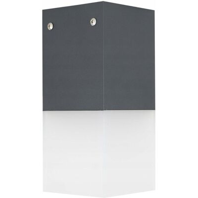 Lampa sufitowa zewnętrzna ciemna szara biała tuba prostokątna 22 cm SU-MA Lampa sufitowa zewnętrzna ciemna szara biała tuba prostokątna 22 cm SU-MA